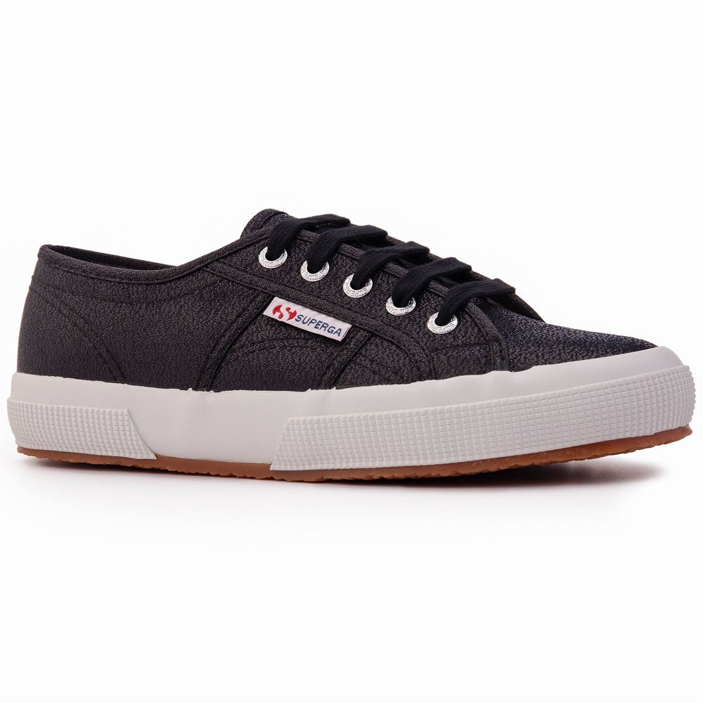 Superga 2750 Lamew Black Sneakers - Women's Sneakers USA | US7997406